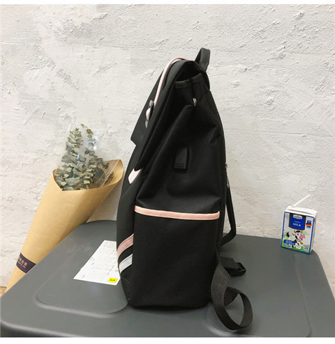 翻盖防水新款双肩包牛津布潮流高中软面包usb日常旅行包