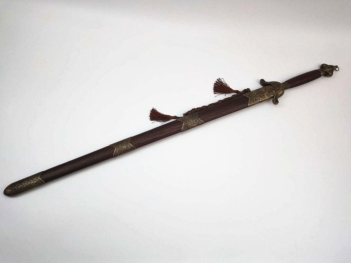 龙泉市工艺剑 武术健身软剑 鸡翅木不锈钢梅花款太极剑 未开刃