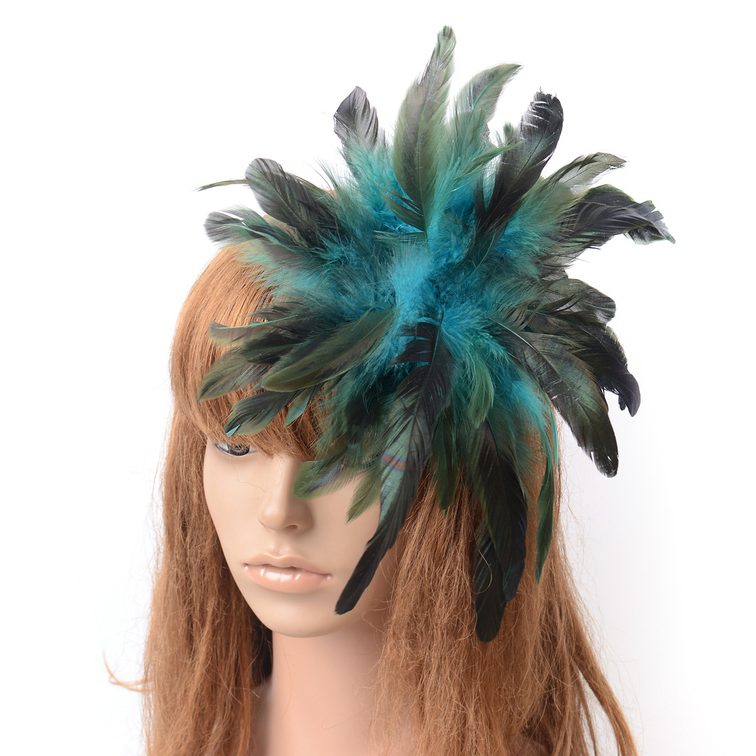 批发羽毛发饰肩饰胸针新娘结婚礼服配饰头花拍照写真走秀头饰品