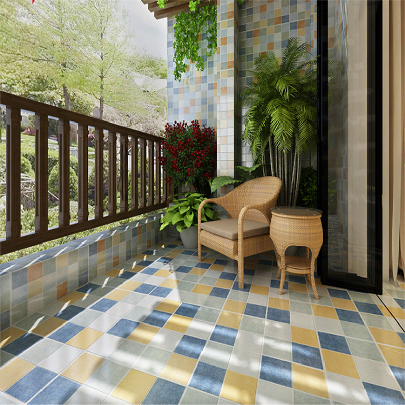 仿古砖田园风格瓷砖300x300地中海厨房卫生间防滑地砖阳台地板砖