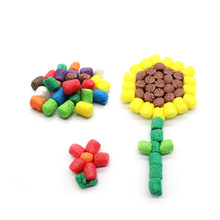 儿童diy手工魔法玉米粒 彩色玉米粒魔法创意制作粘贴益智亲子玩具