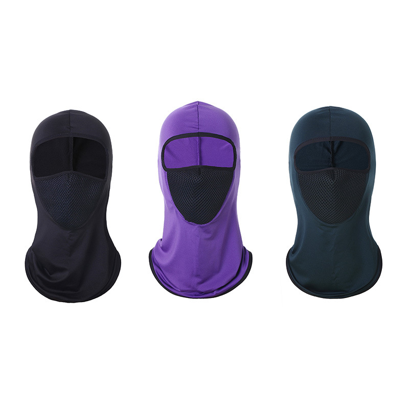 Cross-Border Cycling Hood Lycra Ice Silk Sun Protection Breathable Mask Outdoor Bicycle Windproof Dustproof Mask