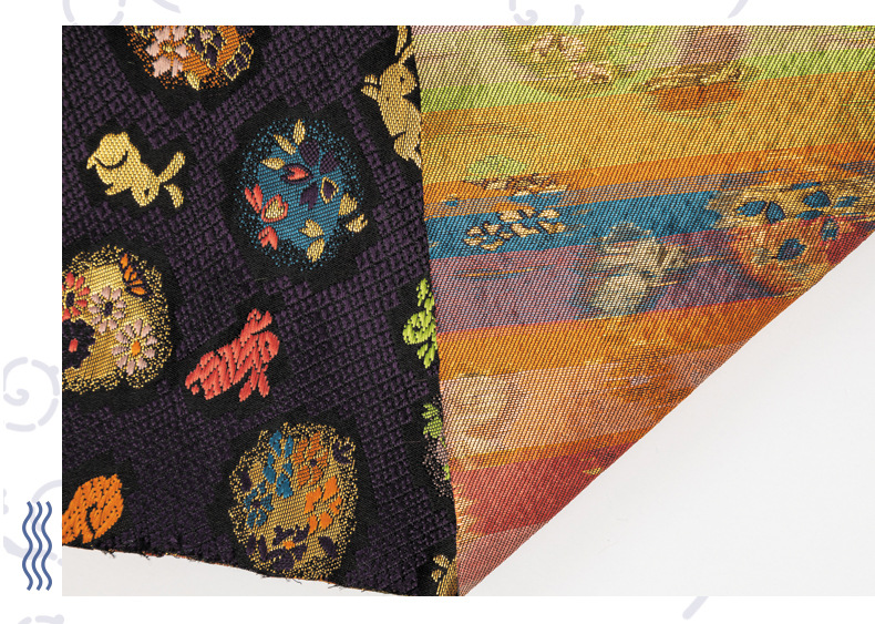 玉兔织锦缎日本和风布料西阵织金襕织物金丝织花丸纹兔年服面料