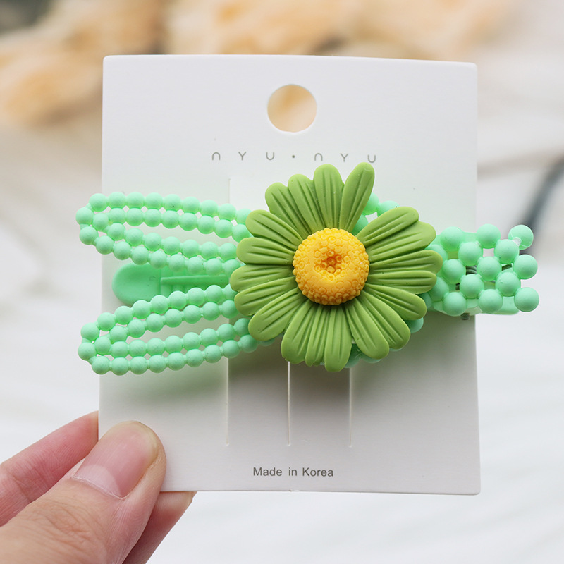 韩国儿童卡通发夹兔耳朵雏菊发卡bb侧边夹可爱甜美小学生头饰发饰