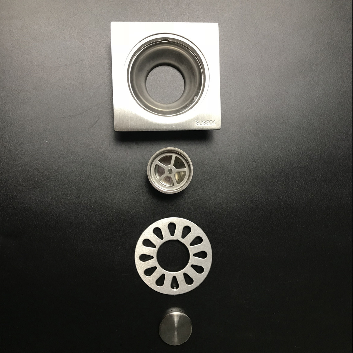 厂家直销304不锈钢双用地漏洗衣机阳台地漏加厚防臭拉丝地漏