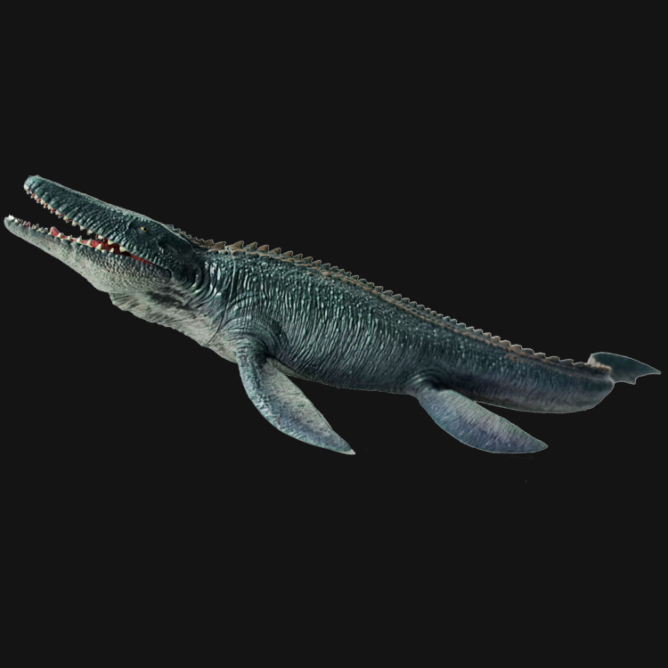 侏罗纪恐龙玩具海底实心沧龙滑齿龙仿真海洋生物模型恐龙摆件批发