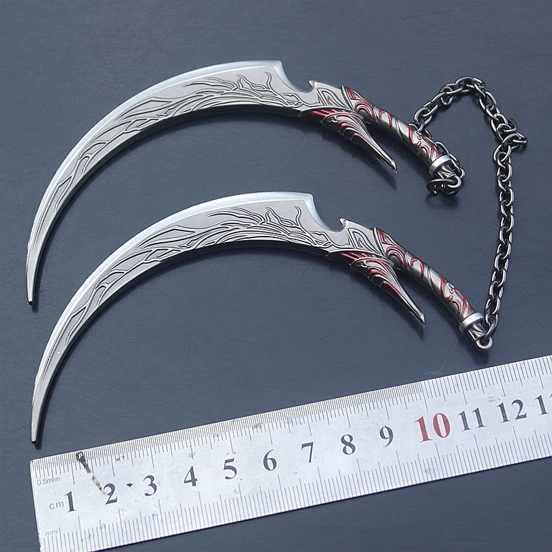 唐三锤邪月刃兵器合金模型