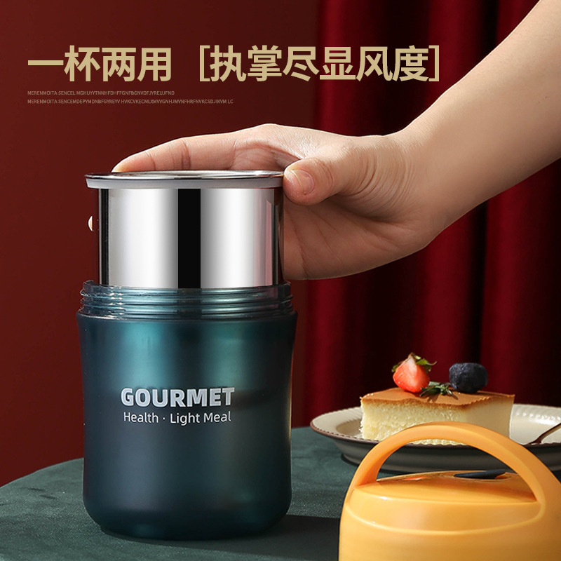 Stainless Steel Thermos Cup Breakfast Cup Soup Jar with Spoon Office Worker Sealed Soup Cups Children Student Insulation