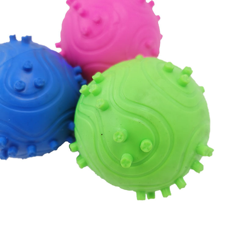 Factory Direct Supply Tpr Pet Teether Ball Dog Bite Ball Dog Soft Rubber Training Toys Vocal Ball Toy Wholesale