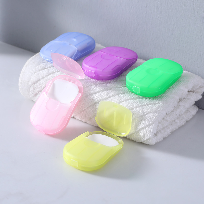 Travel Disposable Soap Slice Boxed Soap Sheet Portable Hand Washing Tablets Small Soap Flake Mini Soap Flakes