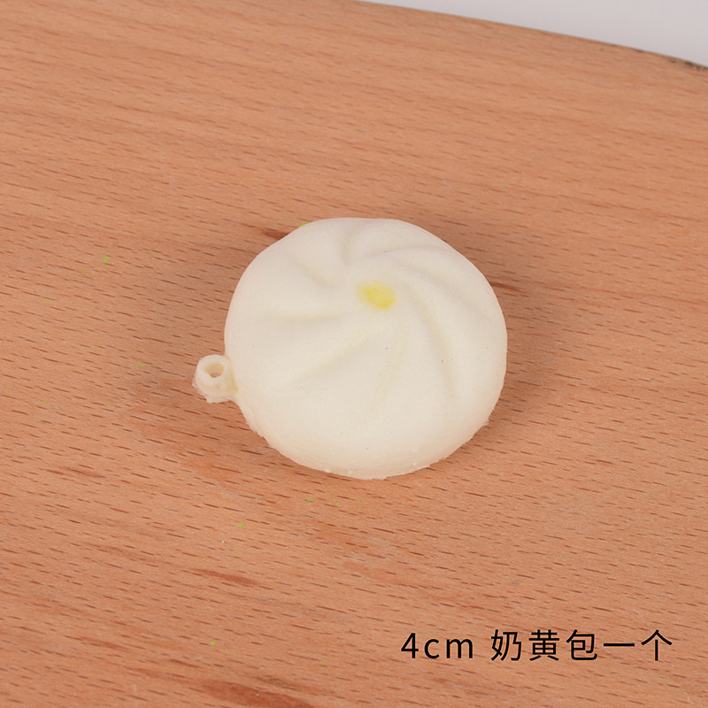 One Piece Dropshipping Steamed Buns Twisted Rolls Steamed Buns Suit Slow Rebound Simulation Food Key Mobile Phone Toy Pendant