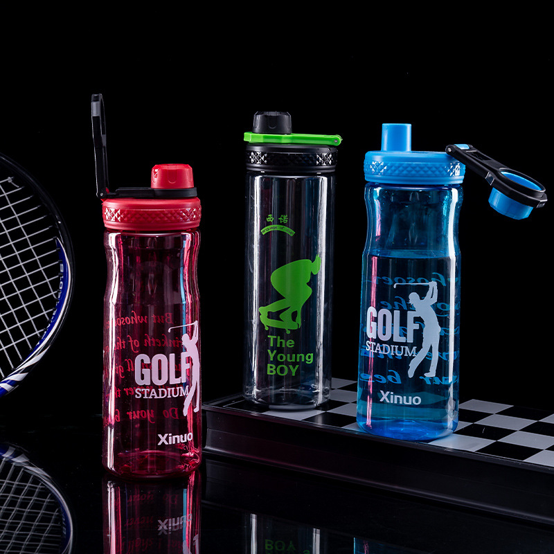 新款大容量塑料pet水杯成人学生户外运动便携运动水壶可定logo