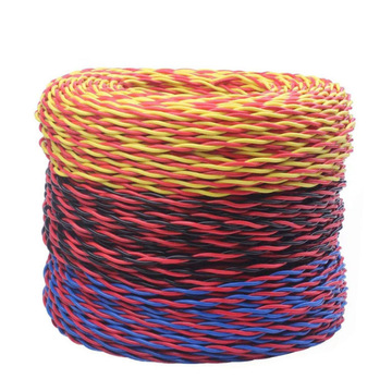 rvs双色麻花线双绞线耐火nhrvs双色1.5软线花线消防线国标红黑线