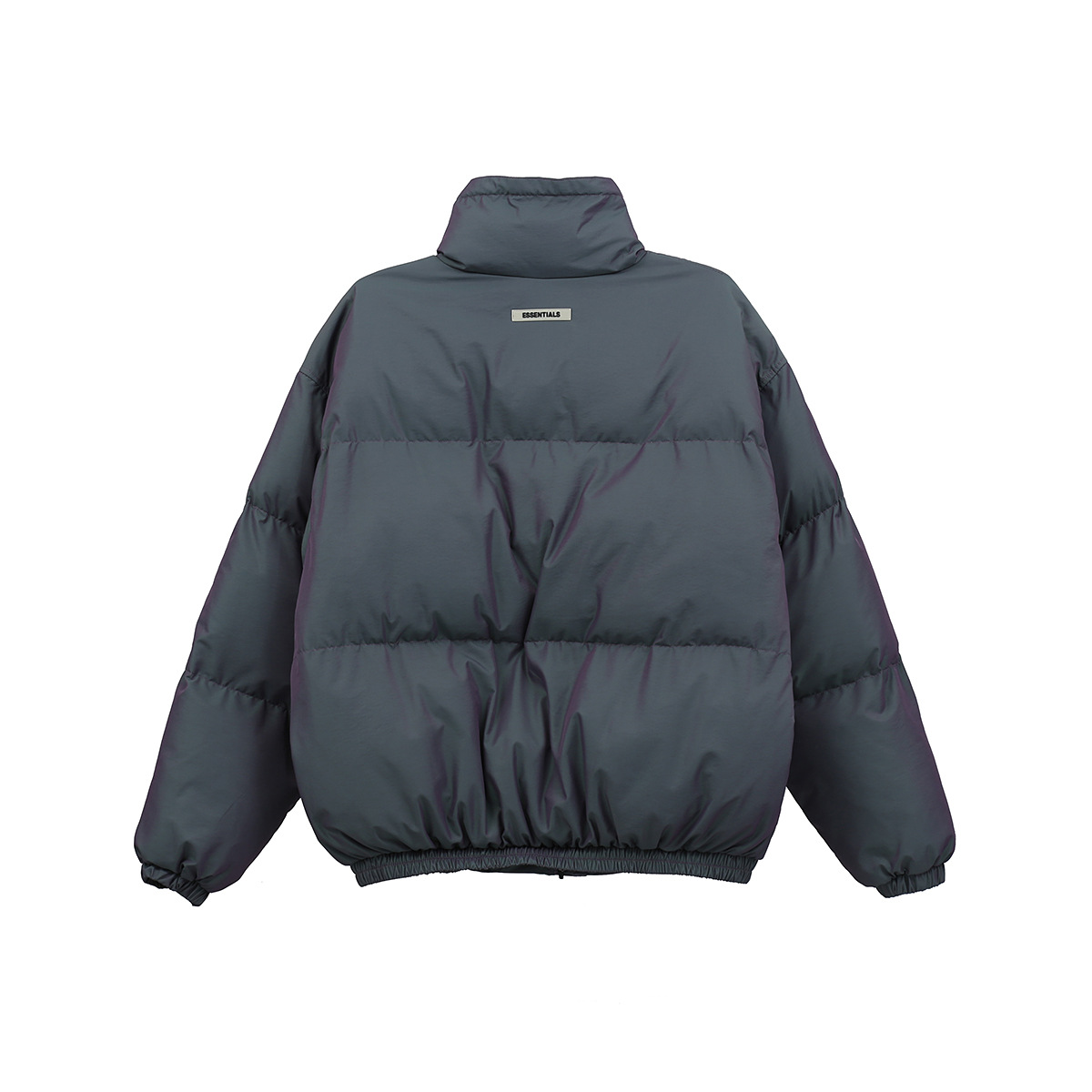 21ss 高街fear of god复线炫彩反光羽绒棉essentials情侣夹克棉衣