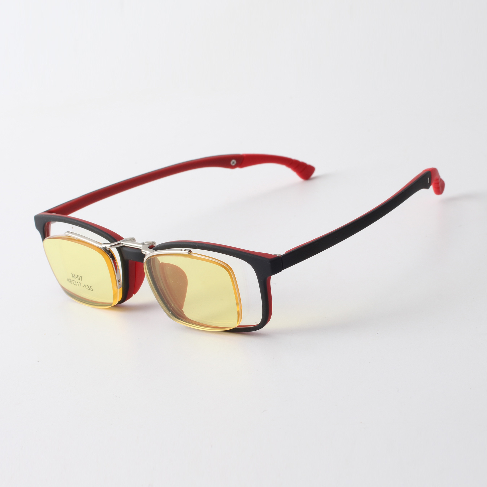 儿童青少年成品套镜双层外挂棱镜框无色黄色三棱镜片读写凸镜眼镜