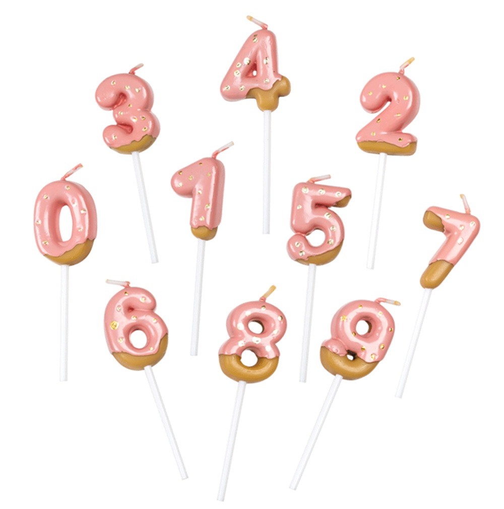 网红巧克力数字蜡烛 仿真生日蛋糕摆件装饰 儿童周岁许愿庆生道具