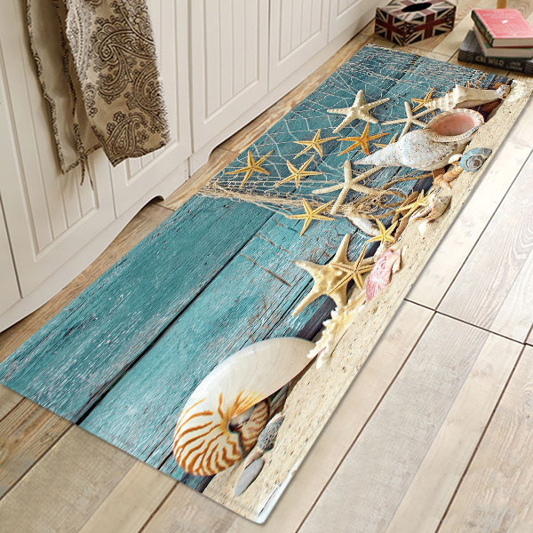 Wood Grain Floor Mat Flannel Hydrophilic Pad Bedroom Doormat Bathroom Anti-Slip Mats Kitchen Non-Slip Mat Factory Wholesale