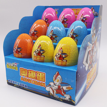 单颗 奥特蛋儿童拼装玩具巧克力豆好吃好玩奥趣蛋奇趣玩具蛋批发