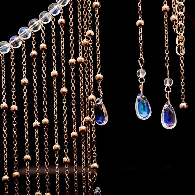 现代简约北欧风长条水晶装饰珠帘客厅卧室玄关走廊隔断帘门帘挂帘热销