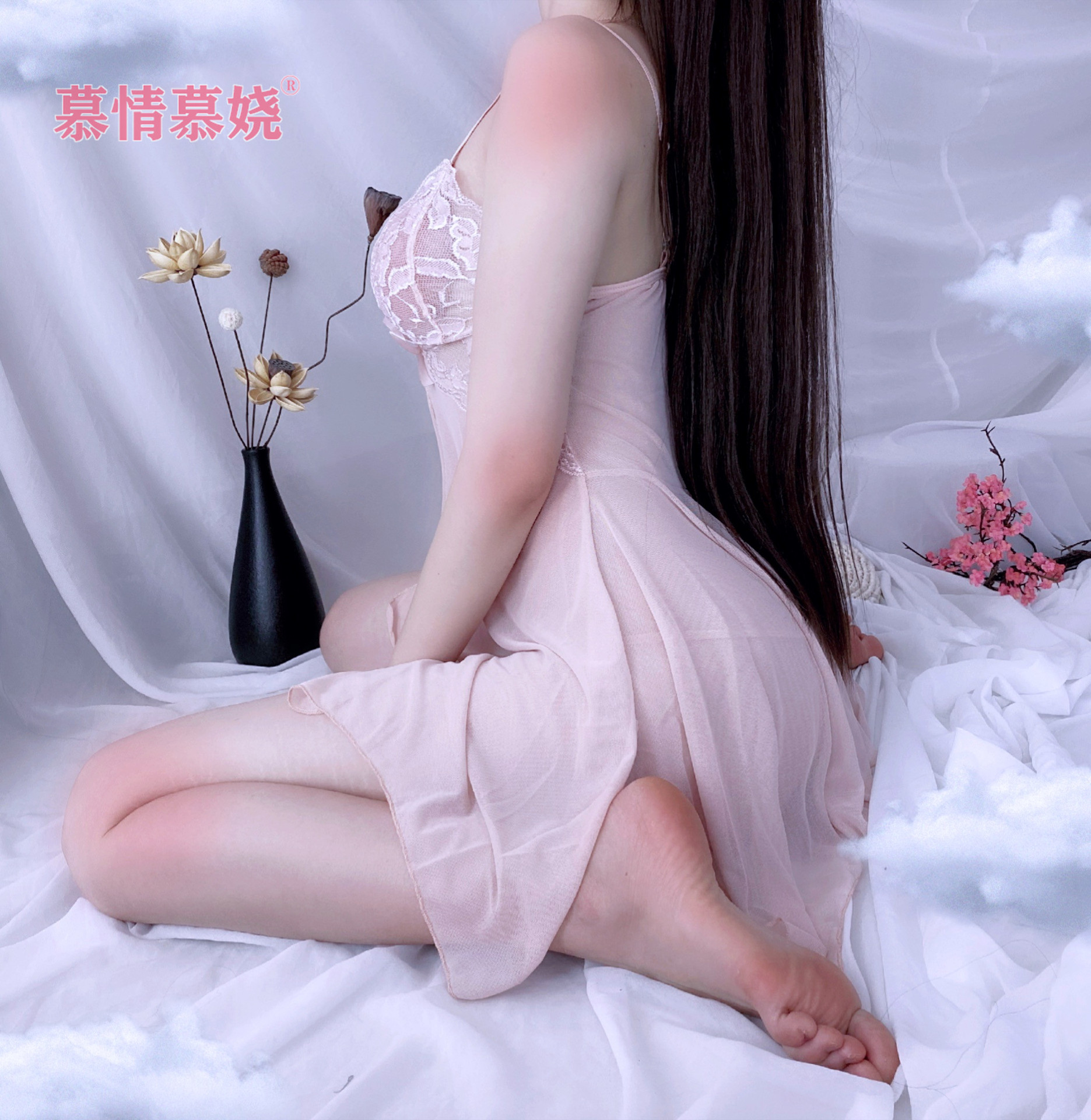 霂恋情趣内衣性感网纱透视吊带睡裙露乳蕾丝纯欲情趣睡衣制服诱惑