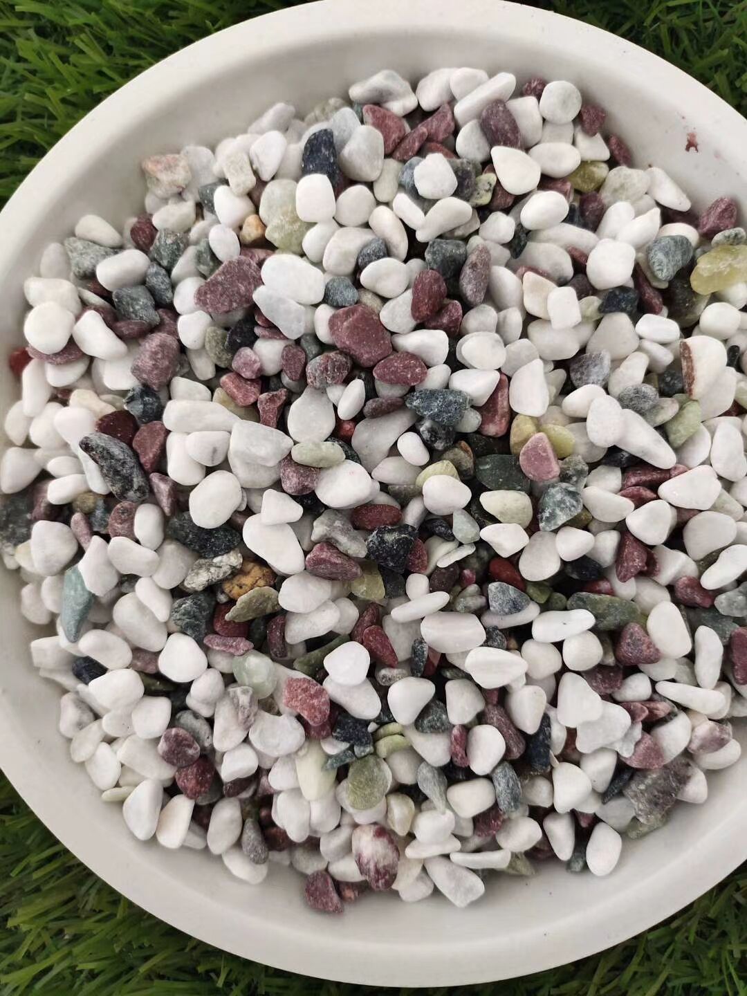 天然五彩石彩色小石头鹅卵石盆栽石子多肉铺面石园艺造景装饰5斤