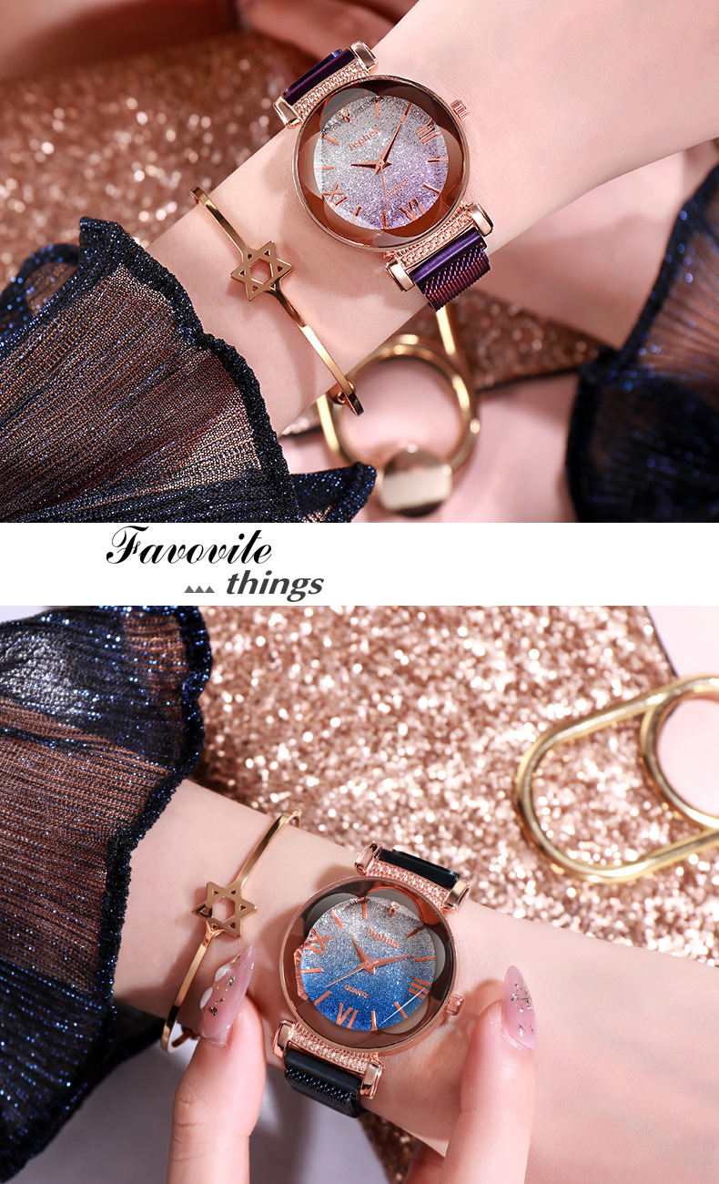 tephea2020新款满天星女士手表抖音同款爆款石英表时尚休闲学生表