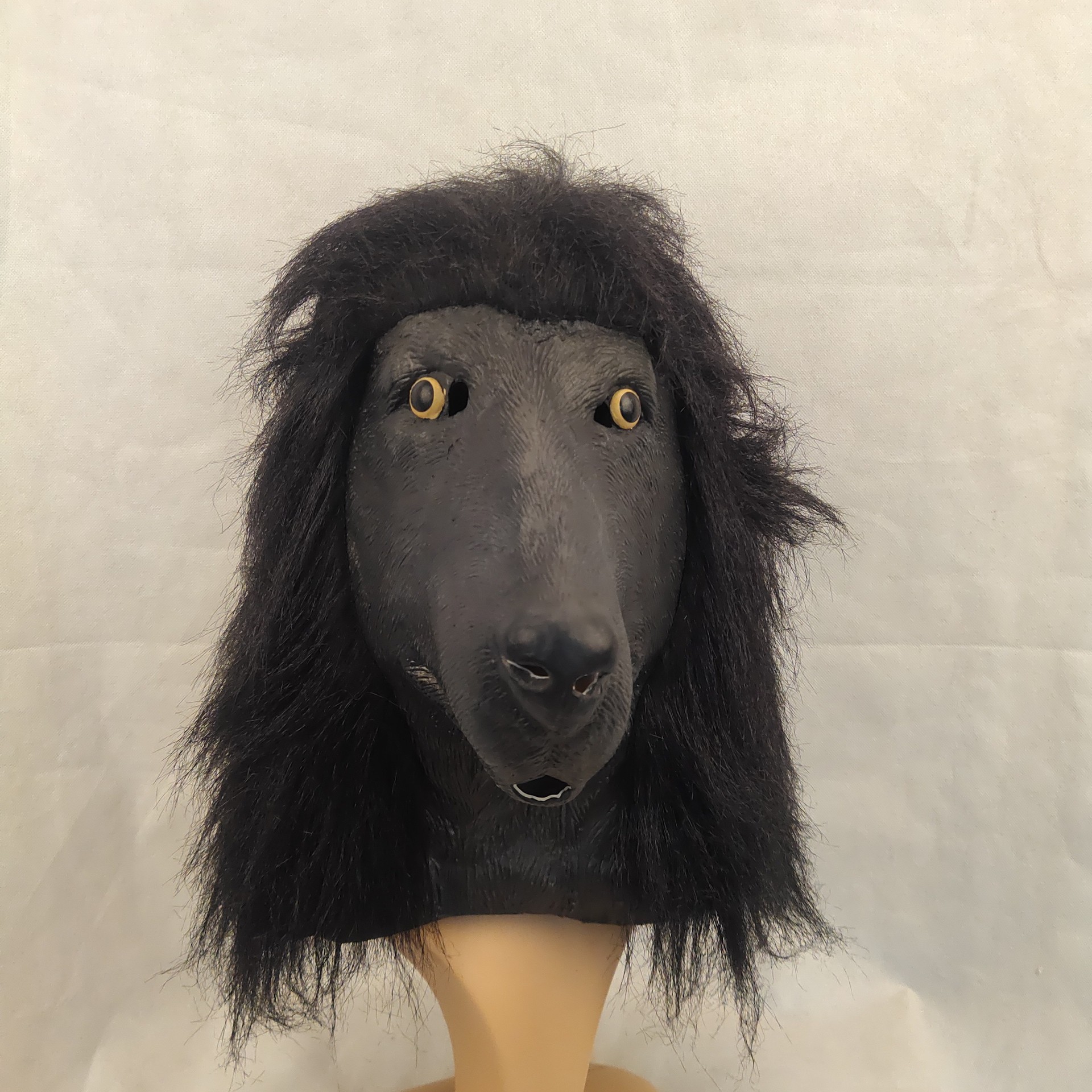 狼狗贵宾犬面具 牧羊犬面具警犬狗头套酒吧派对道具黑宠物狗玩具