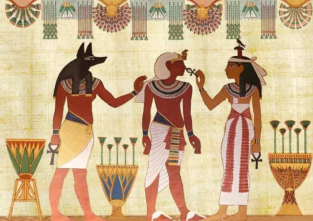 非洲古埃及法老神像绘画印第安人钻石画