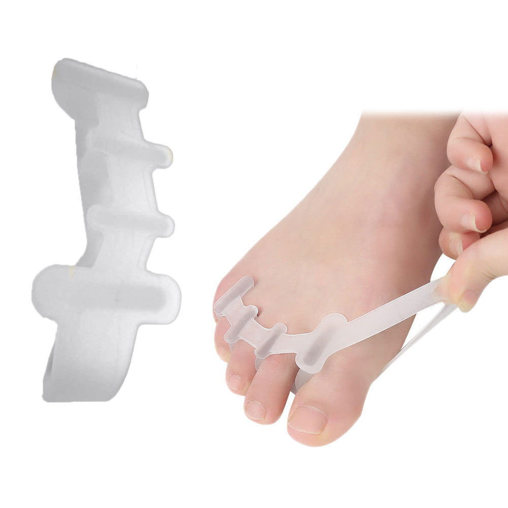 221四孔硅胶脚趾分趾器重叠趾分离器硅胶鞋垫可穿鞋厂家一件代发