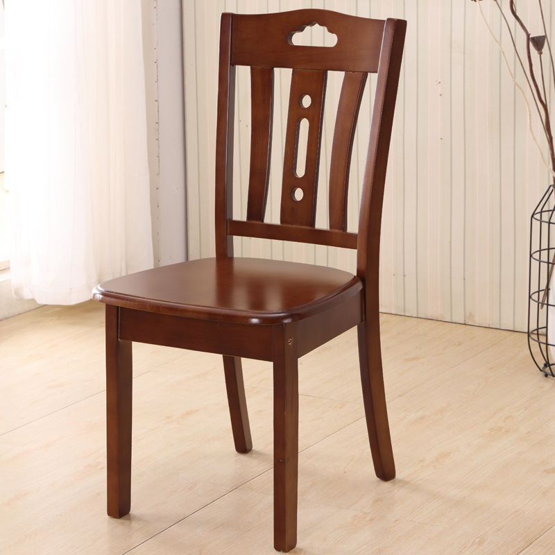 Solid Wood Dining Chair Oak Chair Household Restaurant Stool Simple Wood Hotel Restaurant Dining-Table Chair Armchair