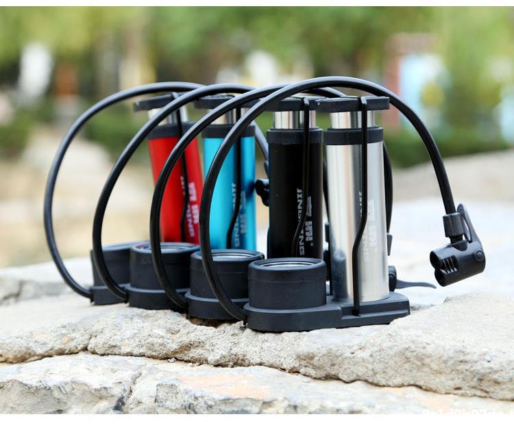 脚踏自行车充气泵汽车电动车迷你打气筒高压踩脚摩托车家用便携式