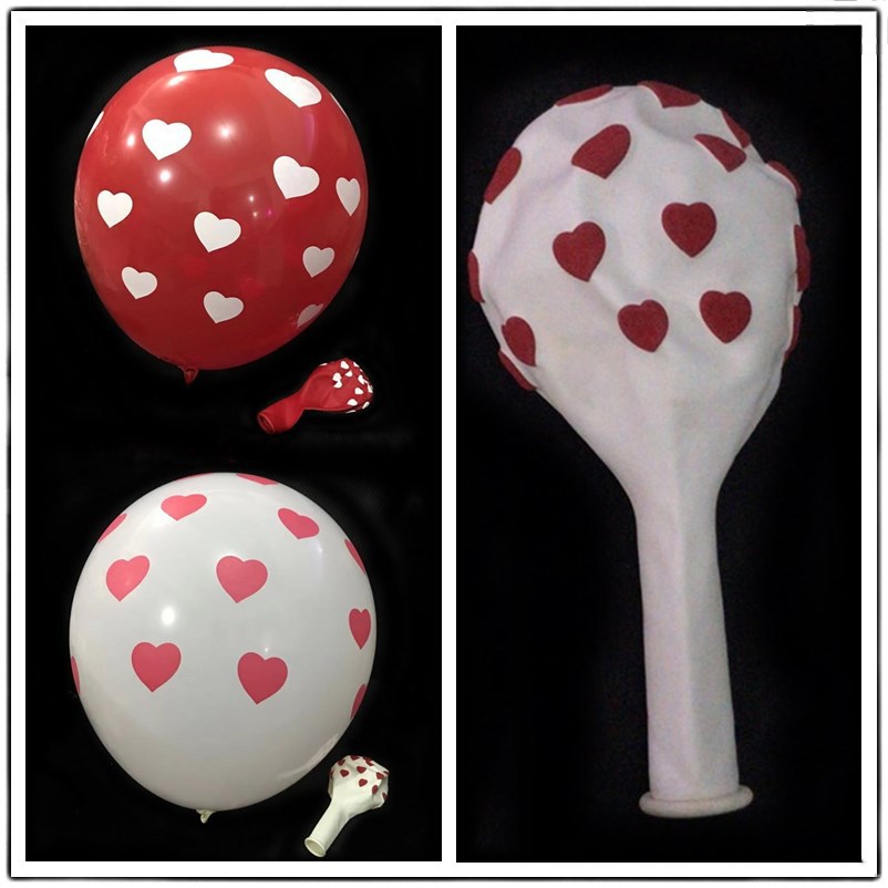 Thickened 12-Inch 2.8G Heart-Shaped Rubber Balloons Wedding Balloon Wedding Room Layout Confession Printed Love Balloon