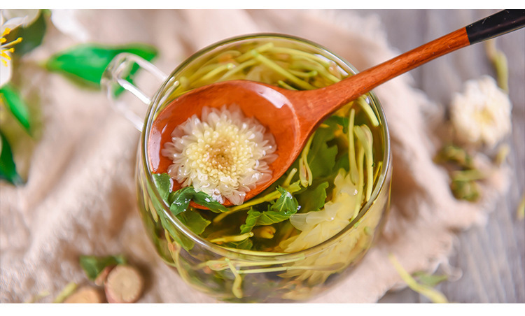 薄荷菊花桑叶茶oem茶包加工甘草金银花桑叶茶盒装15包金银花凉茶