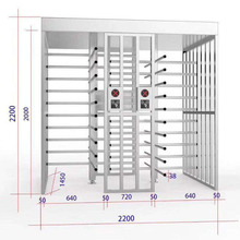 双门单门全高转闸门工地旋转门人脸识别门禁通道闸不锈钢智能摆闸