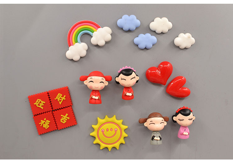 网红喜字冰箱贴结婚装饰磁铁创意个性喜庆磁贴立体情侣磁性大头贴
