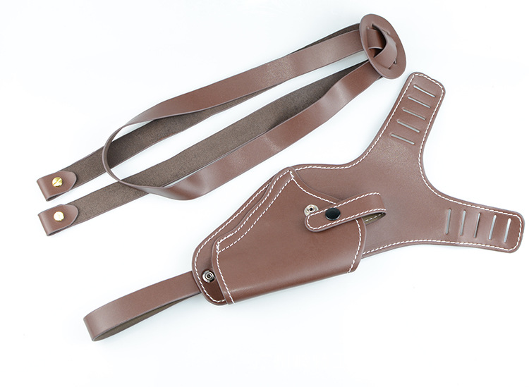 glcok通用腋下枪套单肩挎式双肩背带隐藏牛皮g18 92g g17 1911 p1