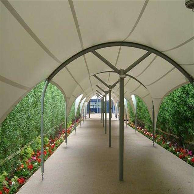 厂家定制连廊膜结构 批发市场连廊膜结构遮阳棚 景观过道遮阳棚