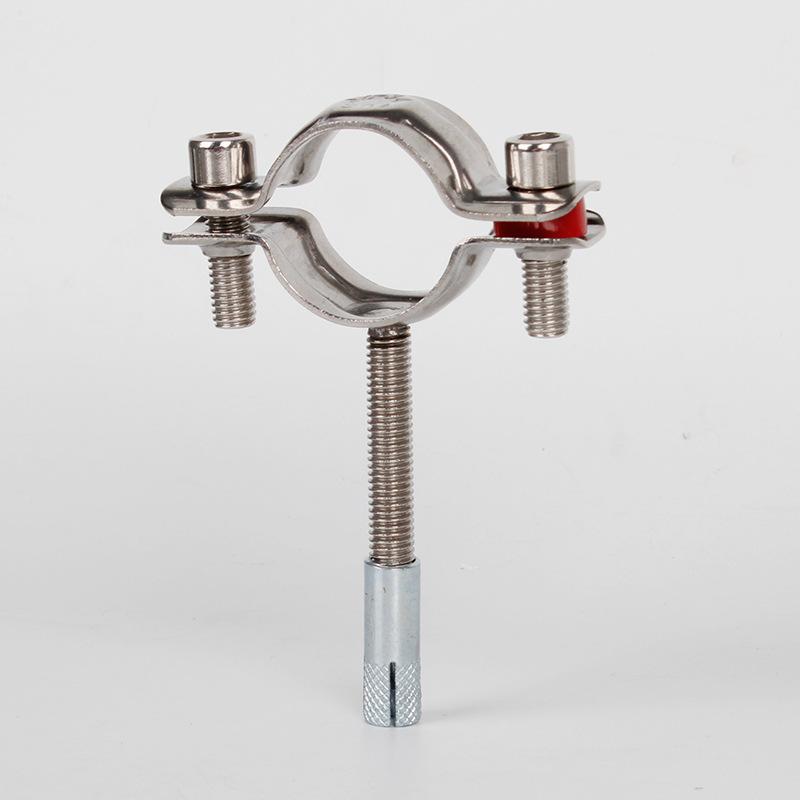304不锈钢管支架胀管卡扣管码抱箍金属燃气管道管卡子管箍管夹