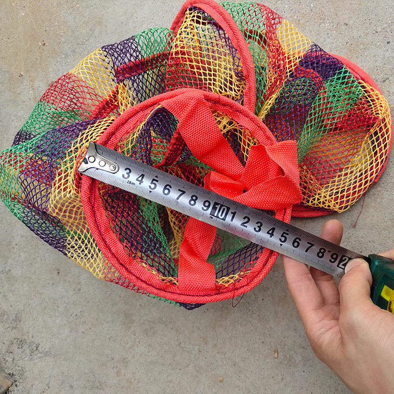 溪流小鱼护 手提便捷涂胶小鱼护 彩条迷你折叠鱼护-阿里巴巴