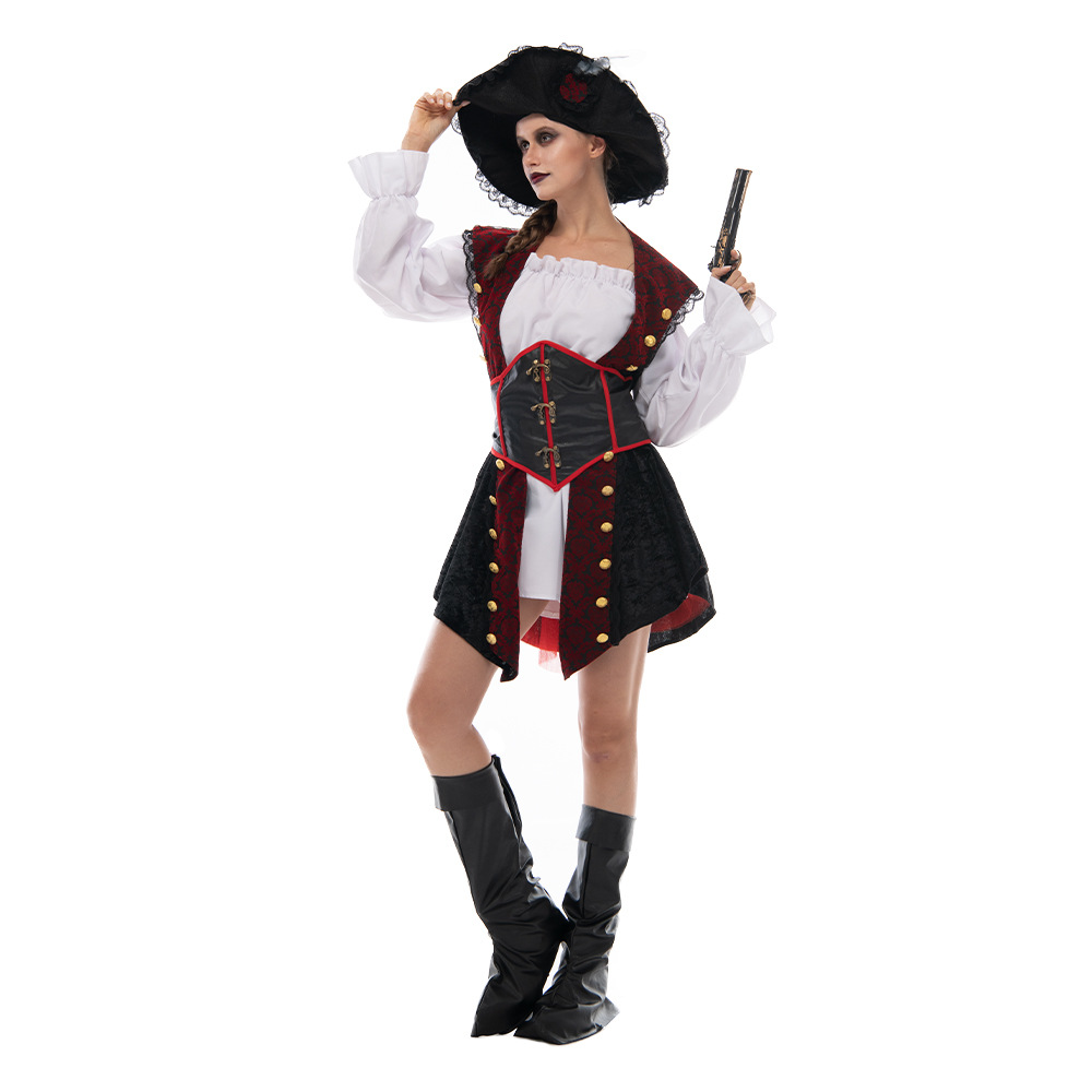 2020新款万圣节扮演服装时尚海盗女士装扮服舞台角色道具派对扮装