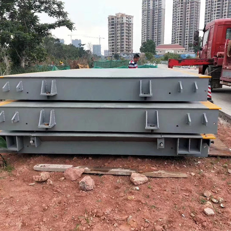 厂家直供100-120吨搅拌站地磅 混凝土公司16米防护栏地磅称