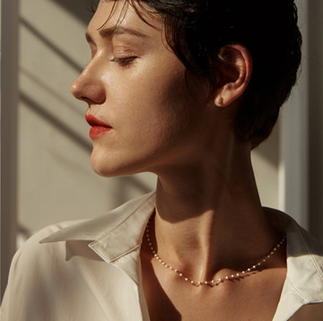 wish爆款珍珠项链复古欧美简约单层裸连项链ins风珍珠配饰品