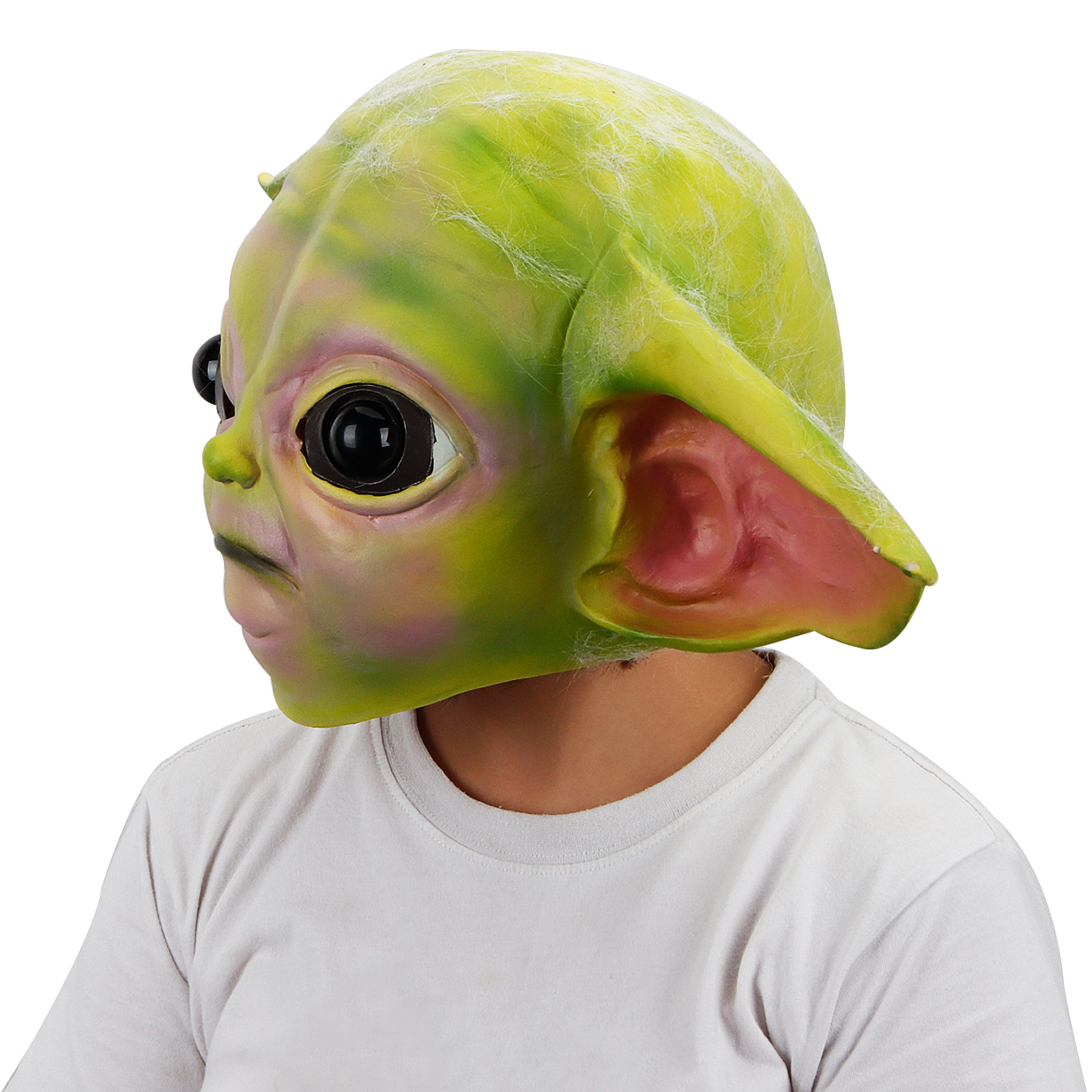 万圣节恐怖星球大战尤达外星人面具派对舞会犹达鬼脸面具整人头套