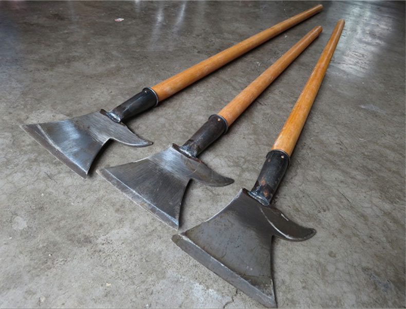 树铲加长耳朵木柄铲刀铁铲加厚修树枝钢铲镰刀铲钩镰锰钢园艺工具