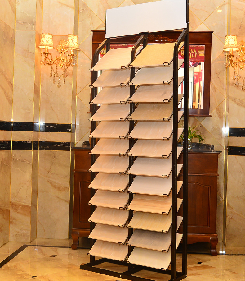 瓷砖展架黑色300陶瓷架木制地板放瓷砖样品600立式展示架集成货架