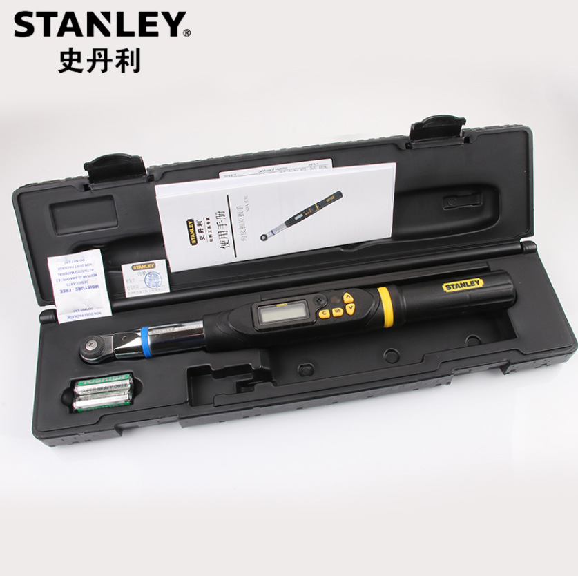 史丹利扭力扳手棘轮扭矩扳手可换头数显扭力杆数字角度扭矩螺丝批