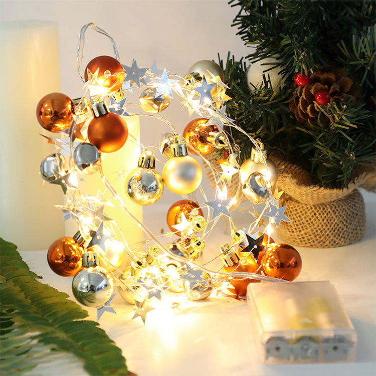 Exclusive for Cross-Border Christmas String Light New Jingling Bell String Lights Wishing Bottle XINGX round Ball Holiday Atmosphere String Lights