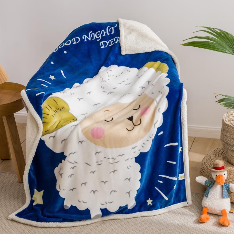 Dinosaur New Cartoon Flannel Blanket Single Double Layer Infant Children Blanket Blanket Lamb Velvet Blanket Wholesale