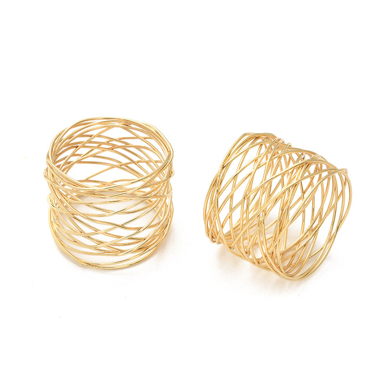 酒店用餐巾环艺术铁丝圈环型口布圈中西餐厅装饰用品餐具摆台批发