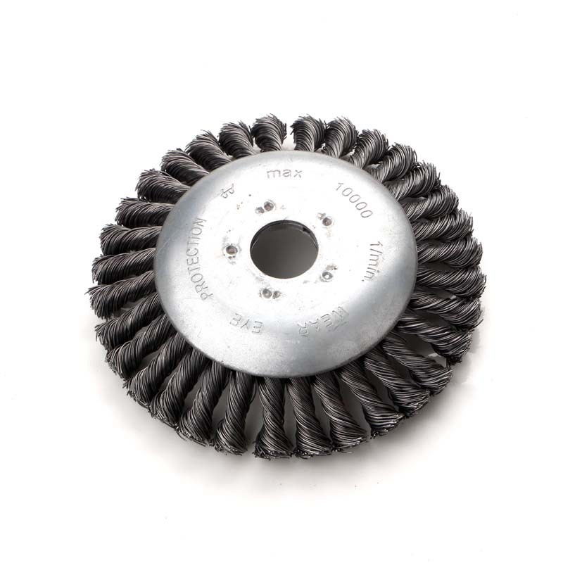 割草机6寸8寸钢丝轮打草头除草头扭丝钢丝轮除草器园林缝隙除草盘